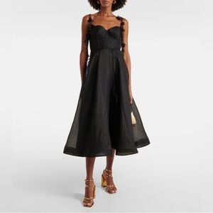 ZIMMERMANN
Natura floral linen and silk bustier dress